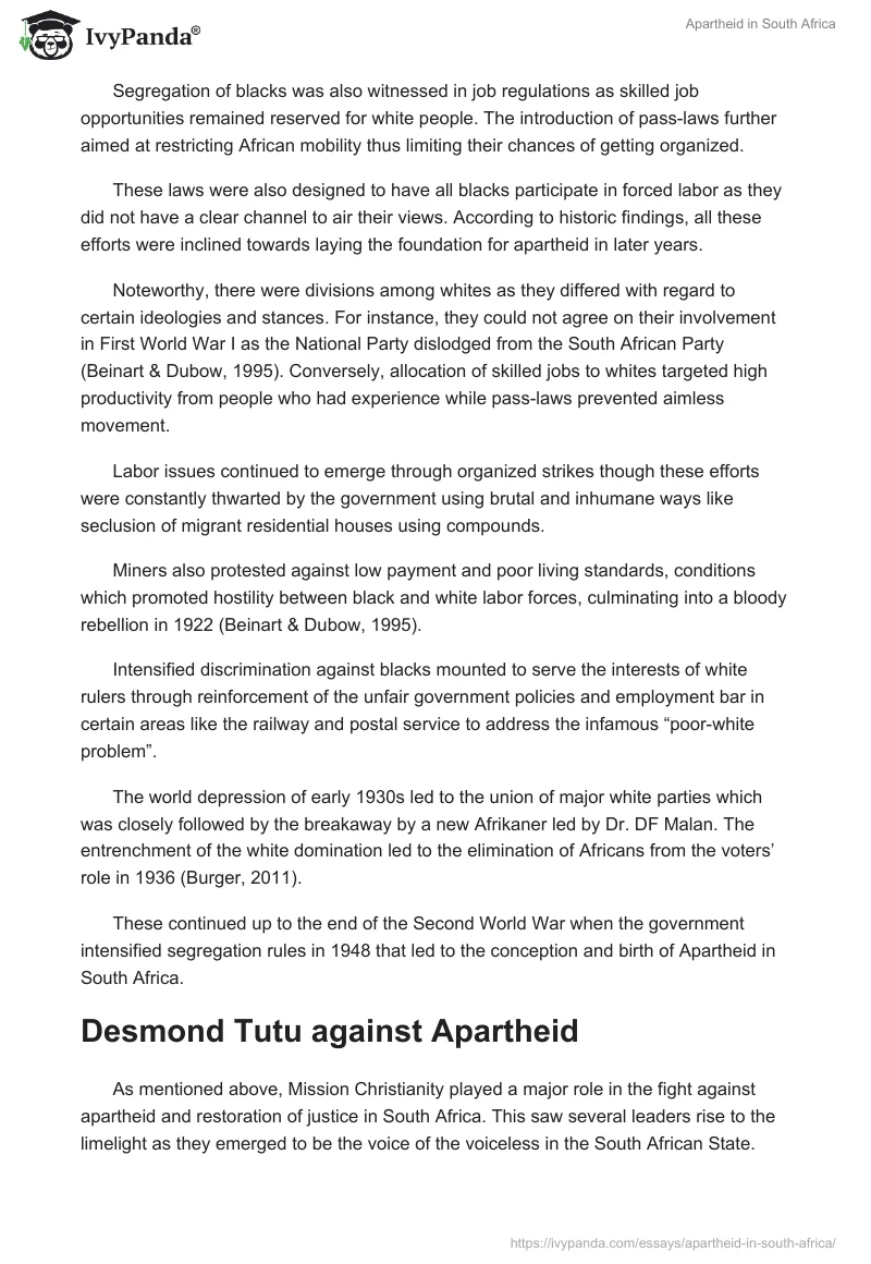 Apartheid in South Africa. Page 5
