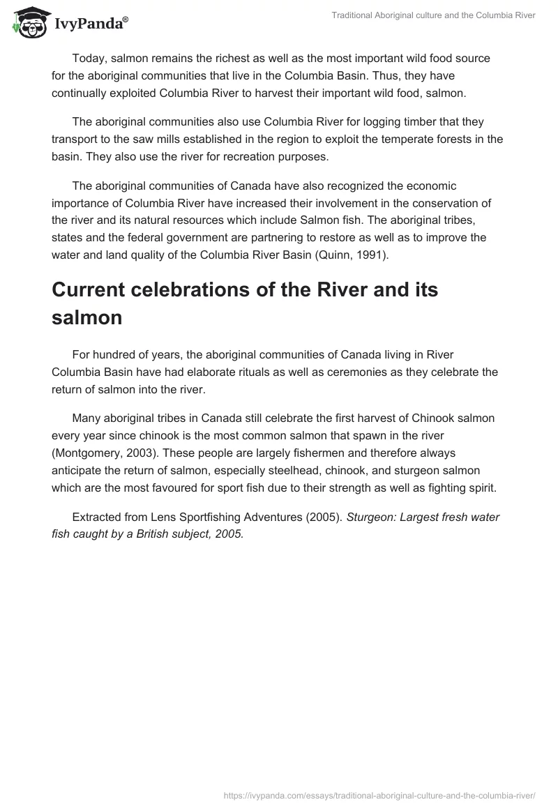 Traditional Aboriginal Culture and the Columbia River. Page 2