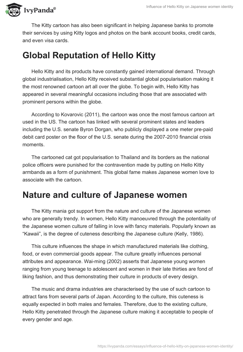 Influence of Hello Kitty on Japanese women identity. Page 5