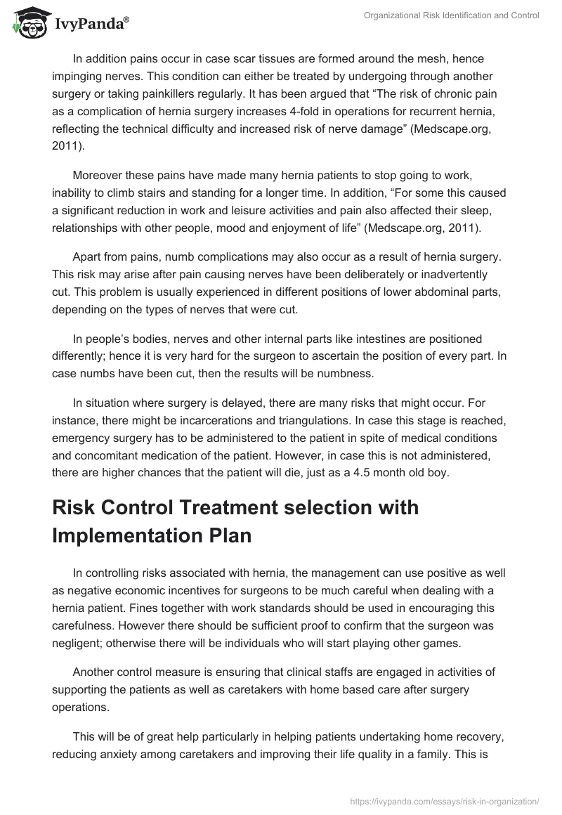 Organizational Risk Identification and Control. Page 3