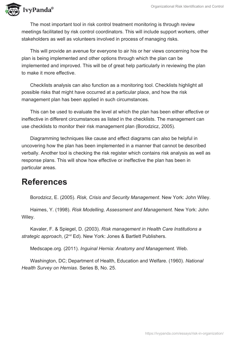 Organizational Risk Identification and Control. Page 5