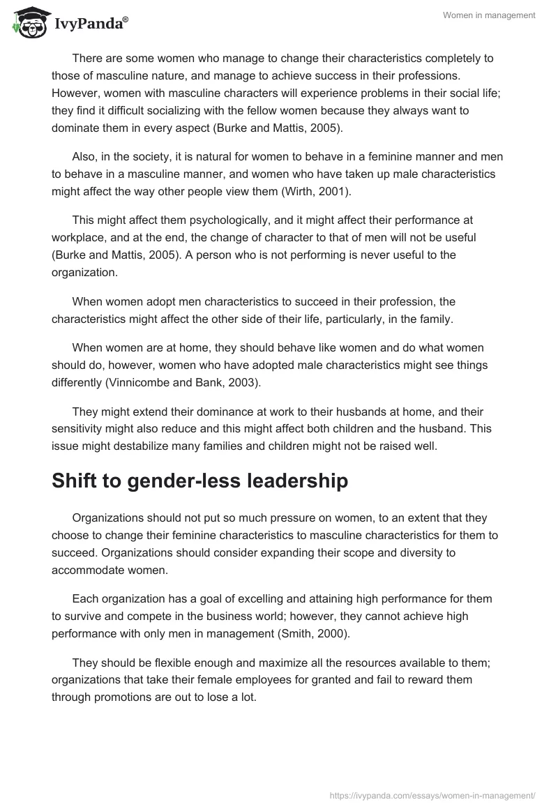 Women in management. Page 4