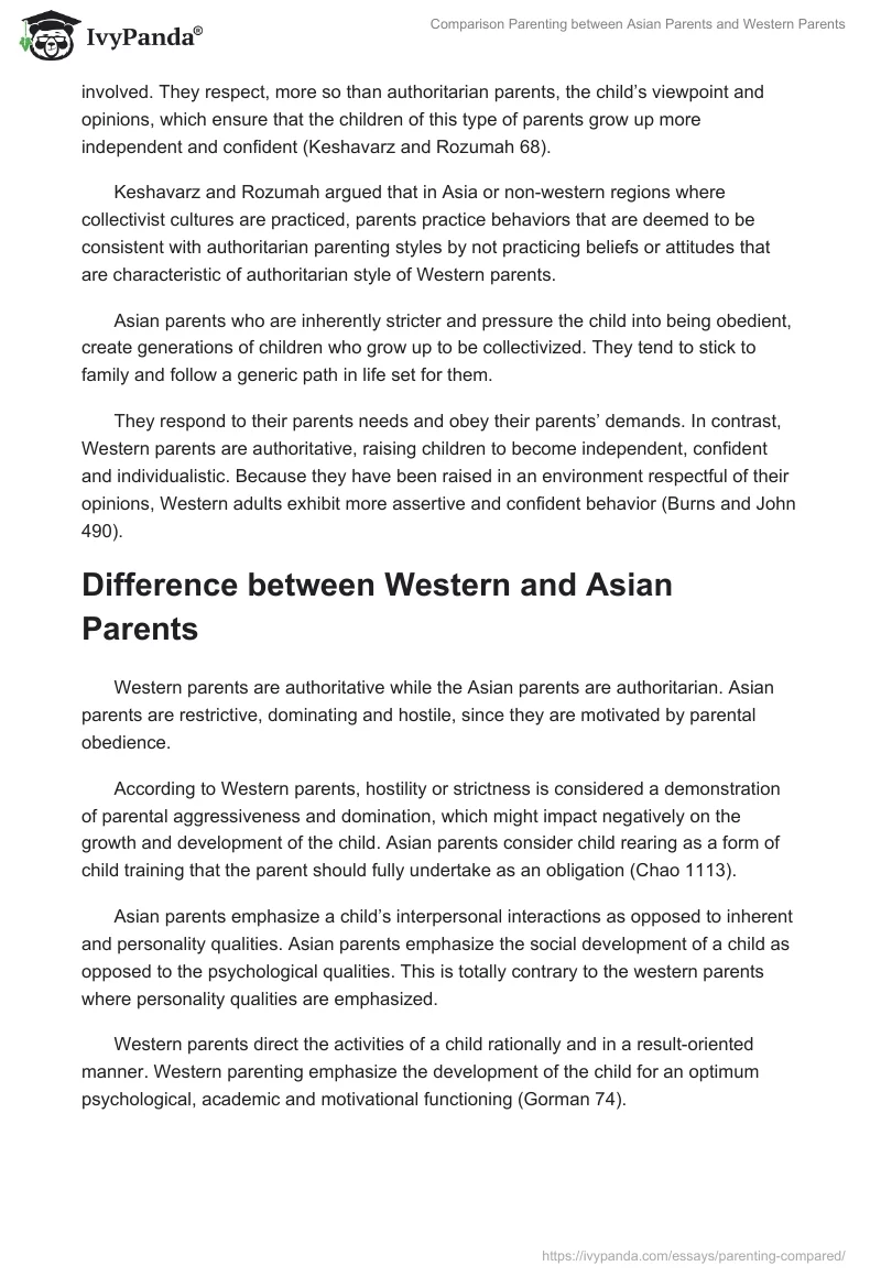 Comparison Parenting Between Asian Parents and Western Parents. Page 2