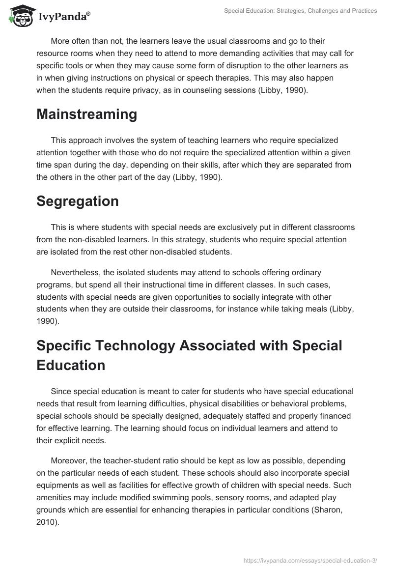 Special Education: Strategies, Challenges and Practices. Page 5