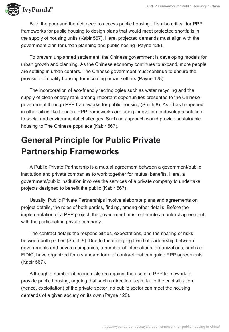 A PPP Framework for Public Housing in China. Page 4