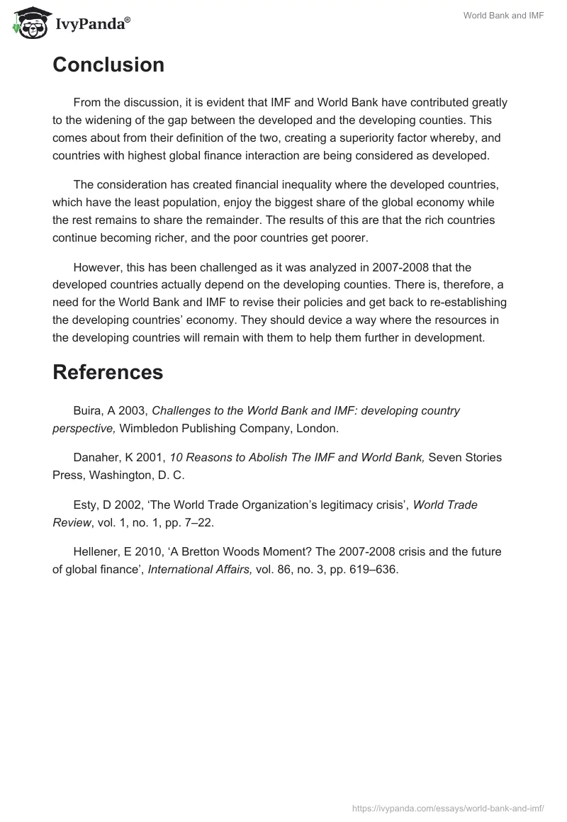 World Bank and IMF. Page 4