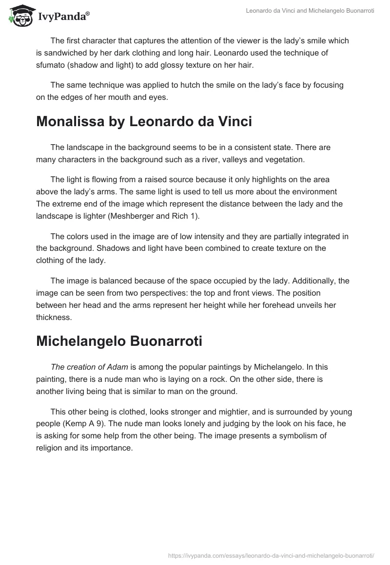 Leonardo da Vinci and Michelangelo Buonarroti. Page 3