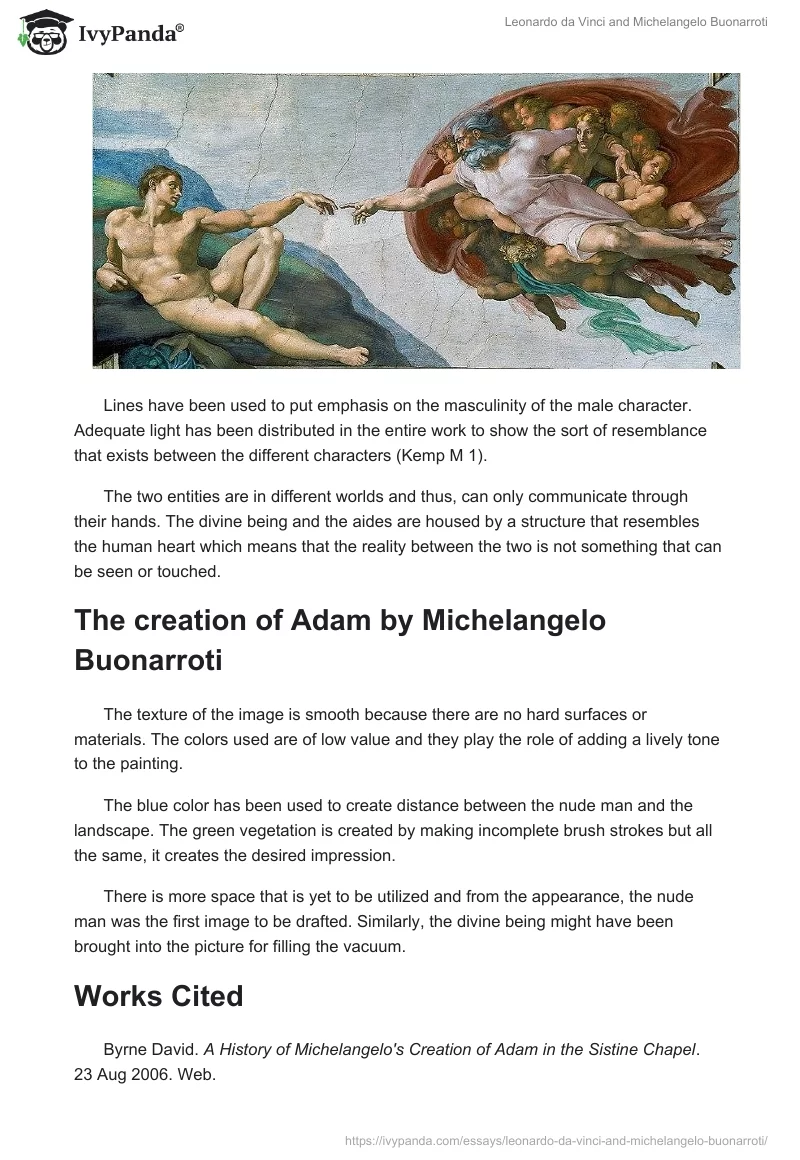 Leonardo da Vinci and Michelangelo Buonarroti. Page 4