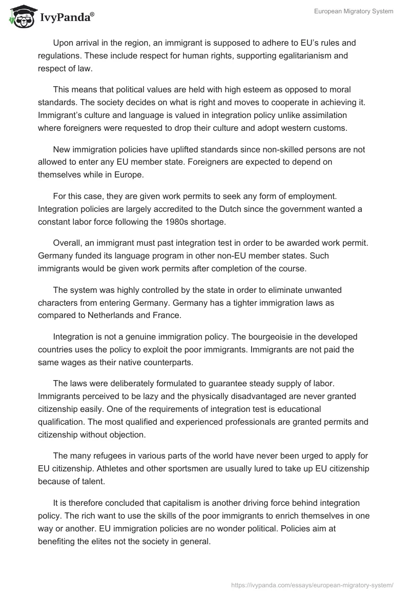 European Migratory System. Page 2