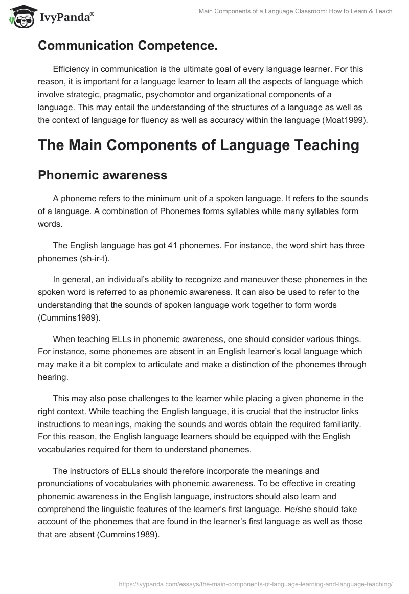 Main Components of a Language Classroom: How to Learn & Teach. Page 4