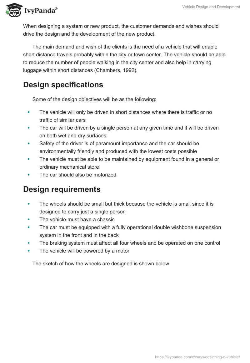 Vehicle Design and Development. Page 3