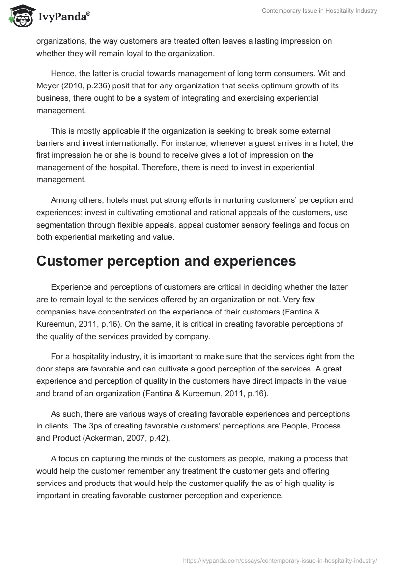 Contemporary Issue in Hospitality Industry. Page 2