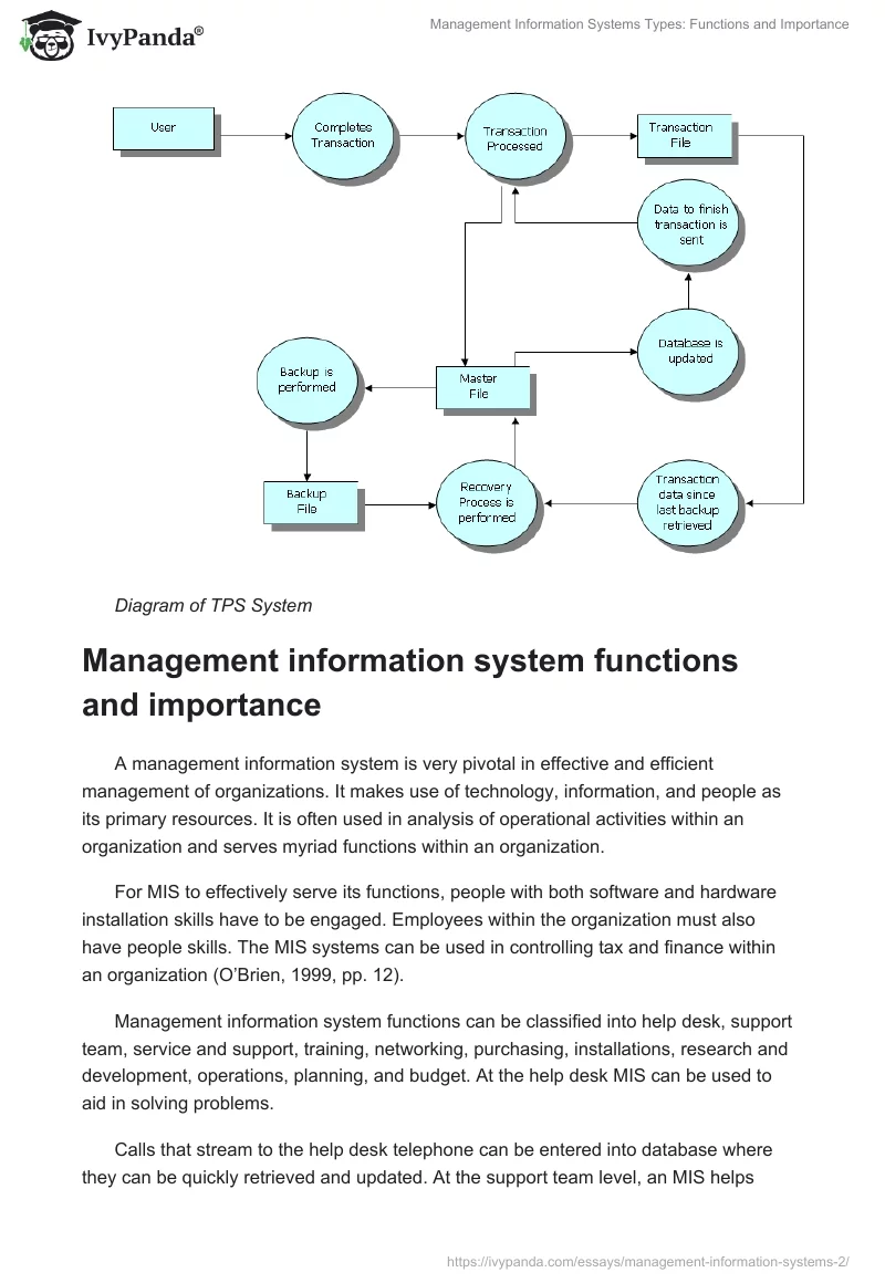 Management Information Systems Types: Functions and Importance. Page 3