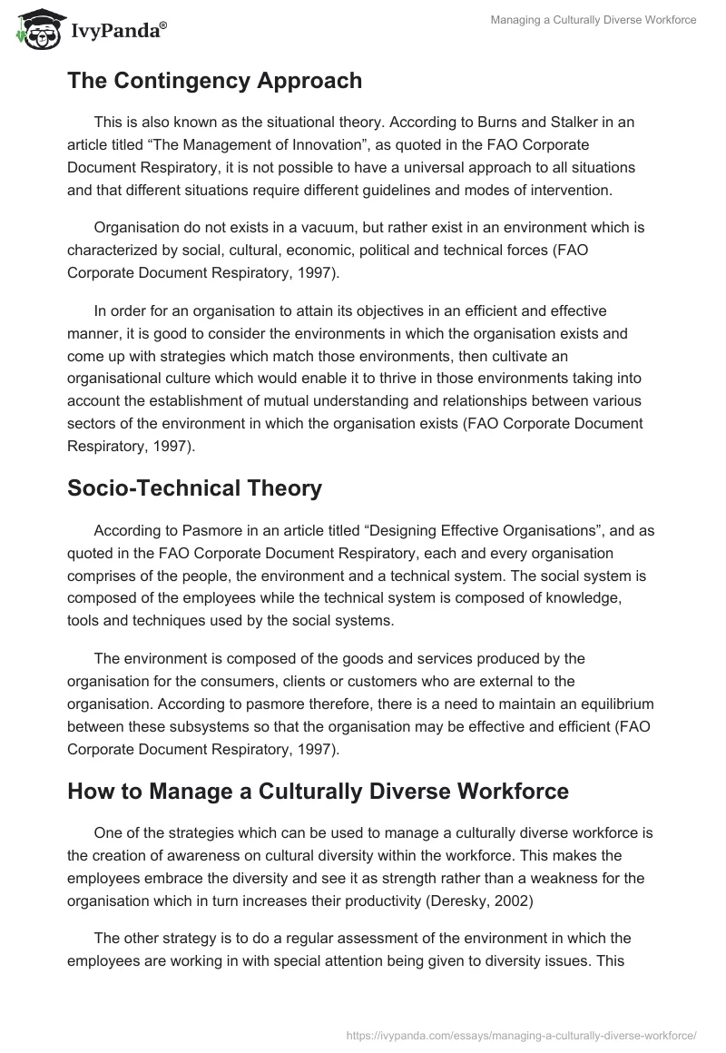 Managing a Culturally Diverse Workforce. Page 5