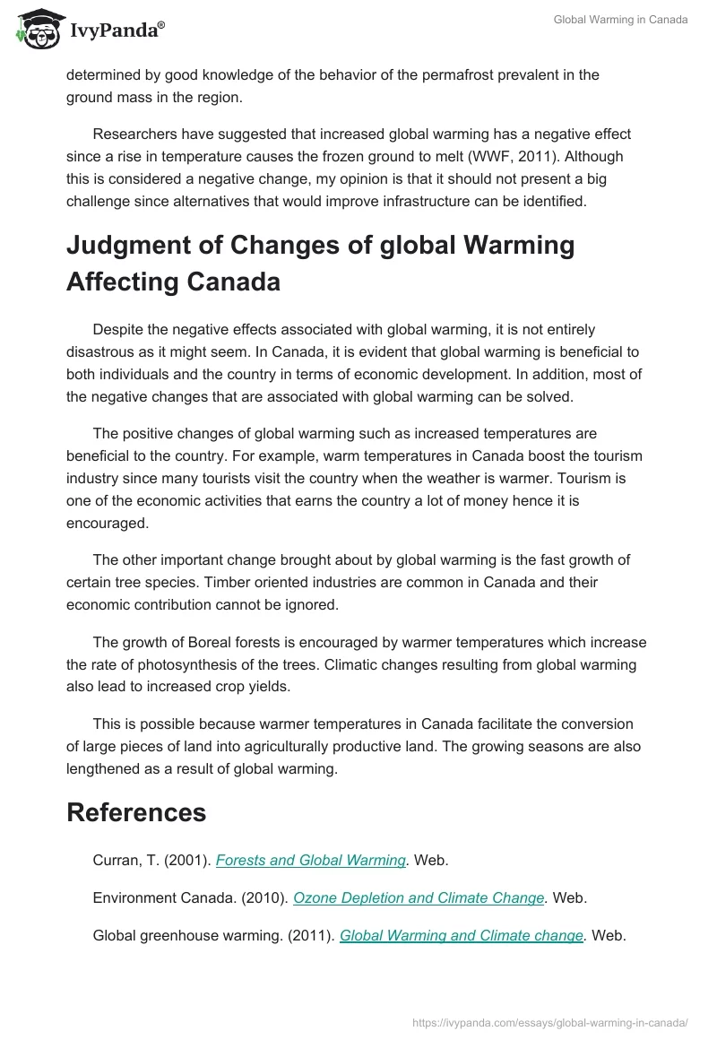Global Warming in Canada. Page 5