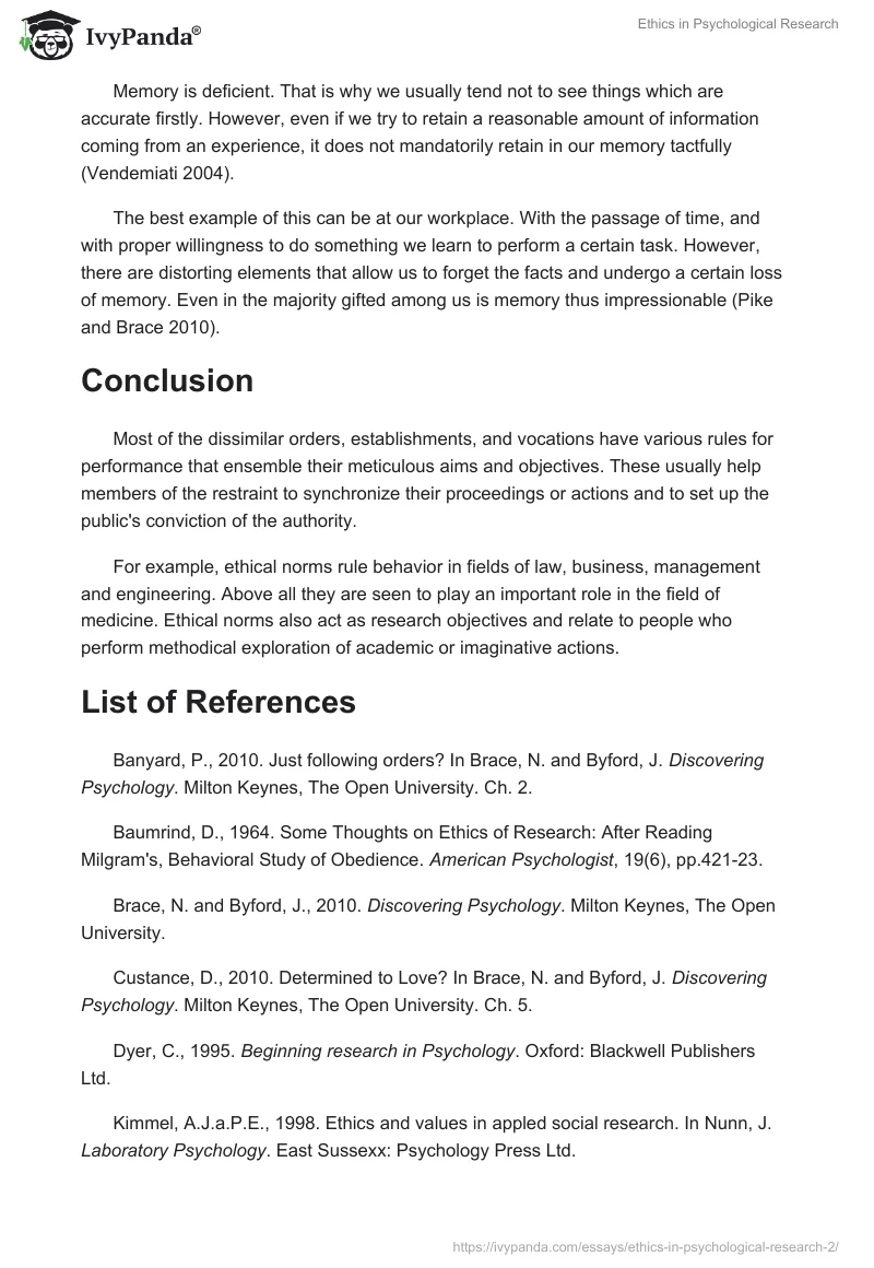 Ethics in Psychological Research. Page 5