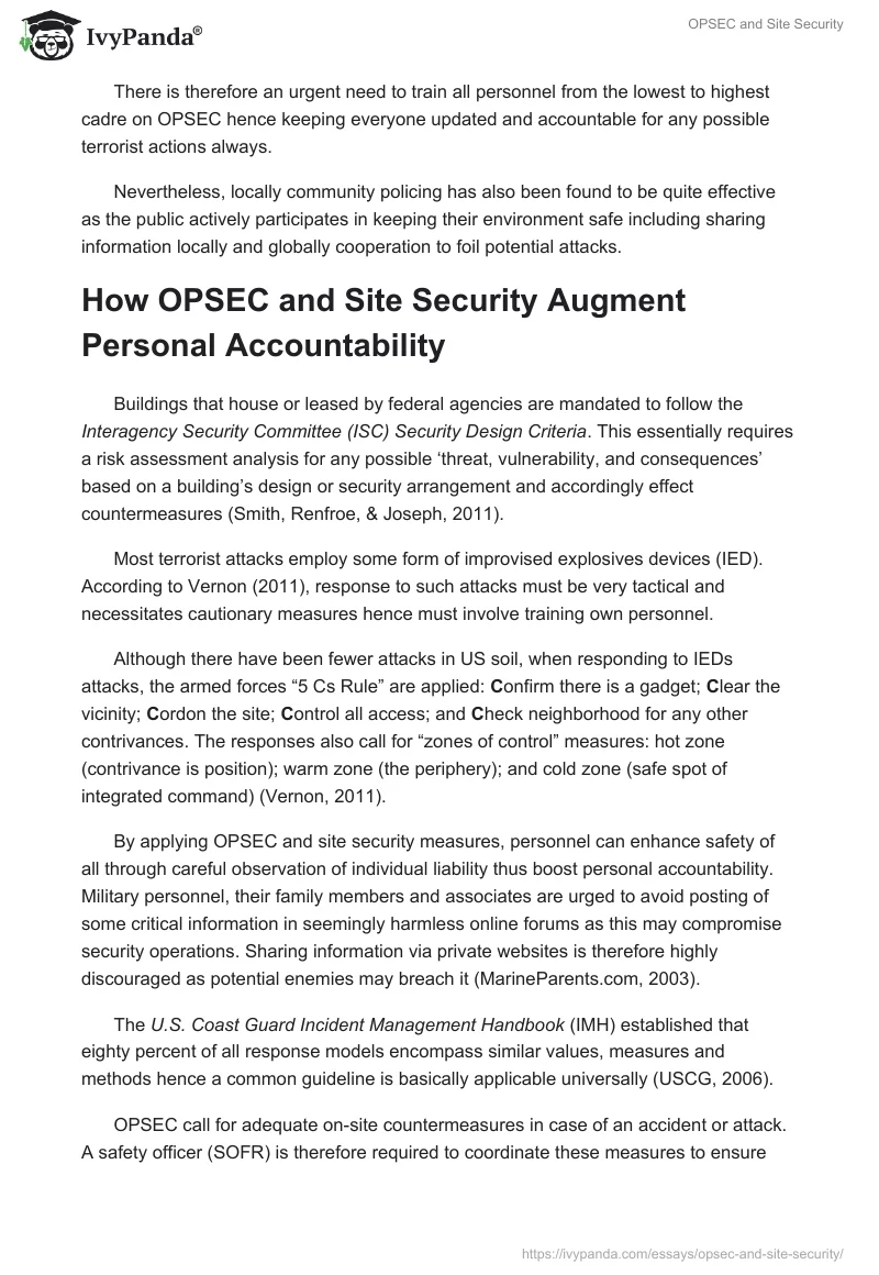 OPSEC and Site Security. Page 2