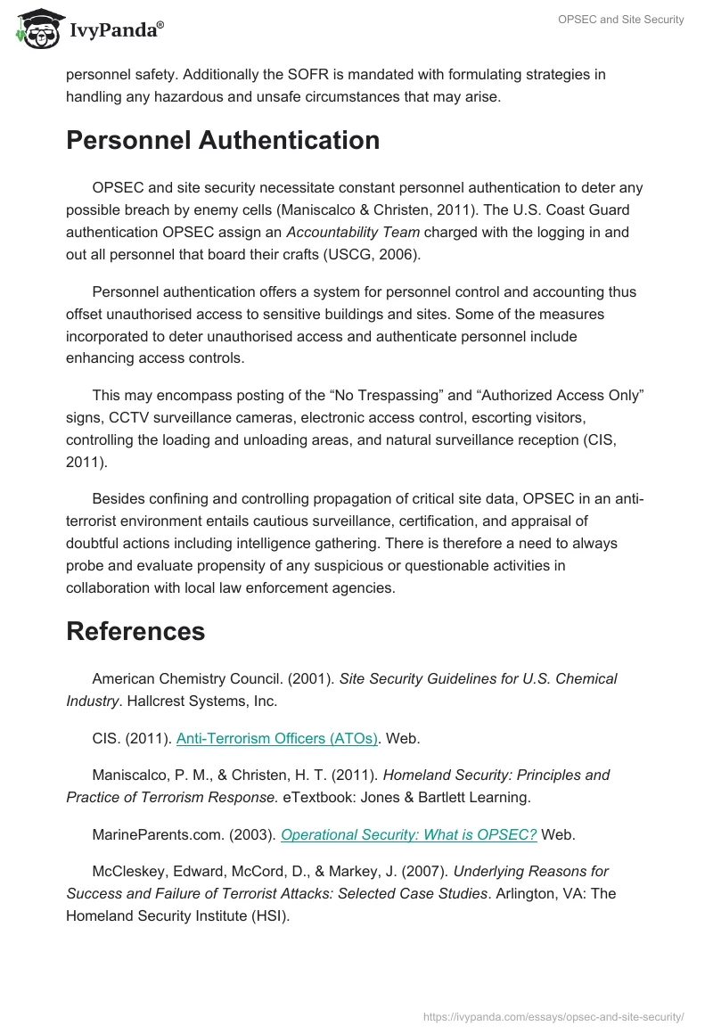 OPSEC and Site Security. Page 3