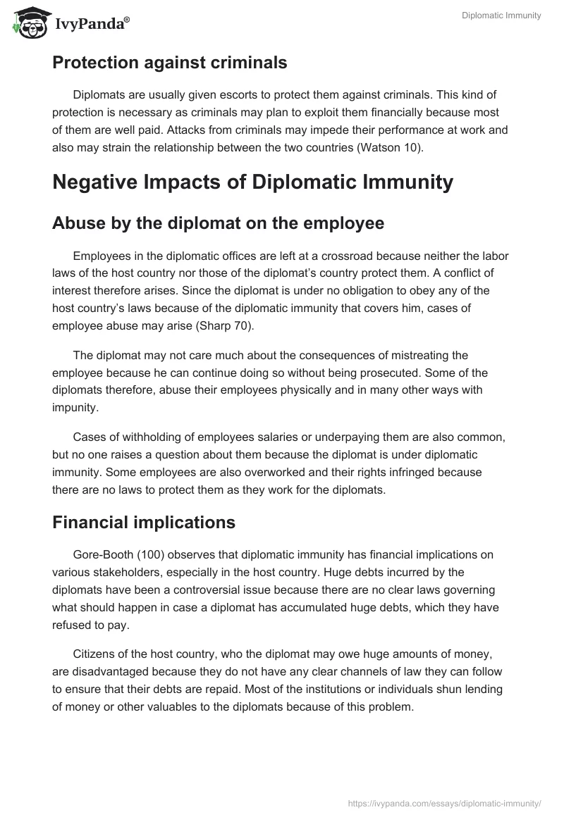 Diplomatic Immunity. Page 3