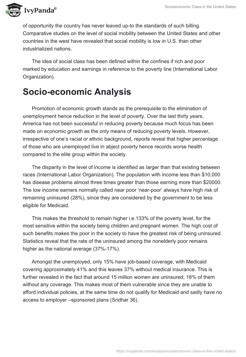 Socioeconomic Class in the United States. Page 2