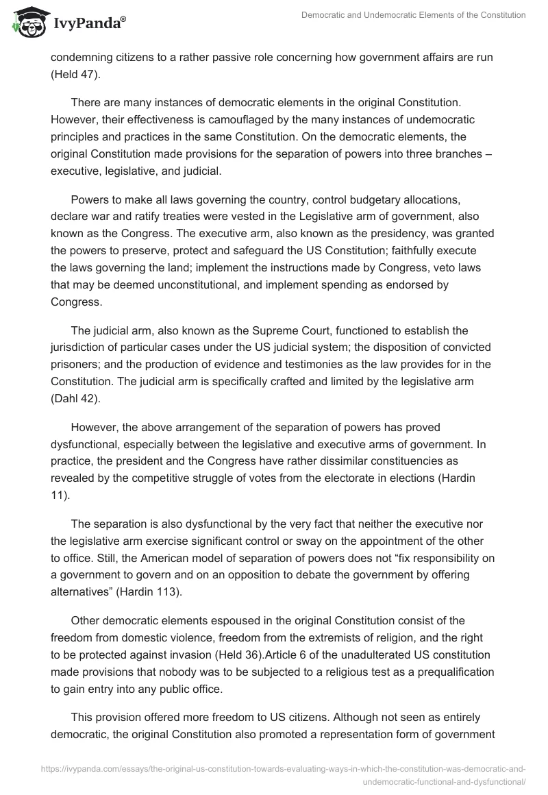 Democratic and Undemocratic Elements of the Constitution. Page 2