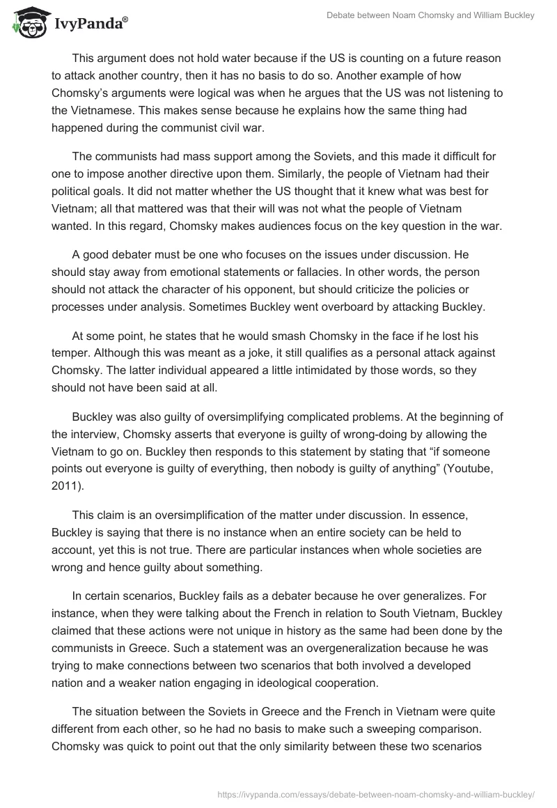 Debate between Noam Chomsky and William Buckley. Page 3
