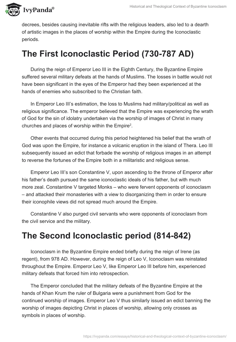 Historical and Theological Context of Byzantine Iconoclasm. Page 2