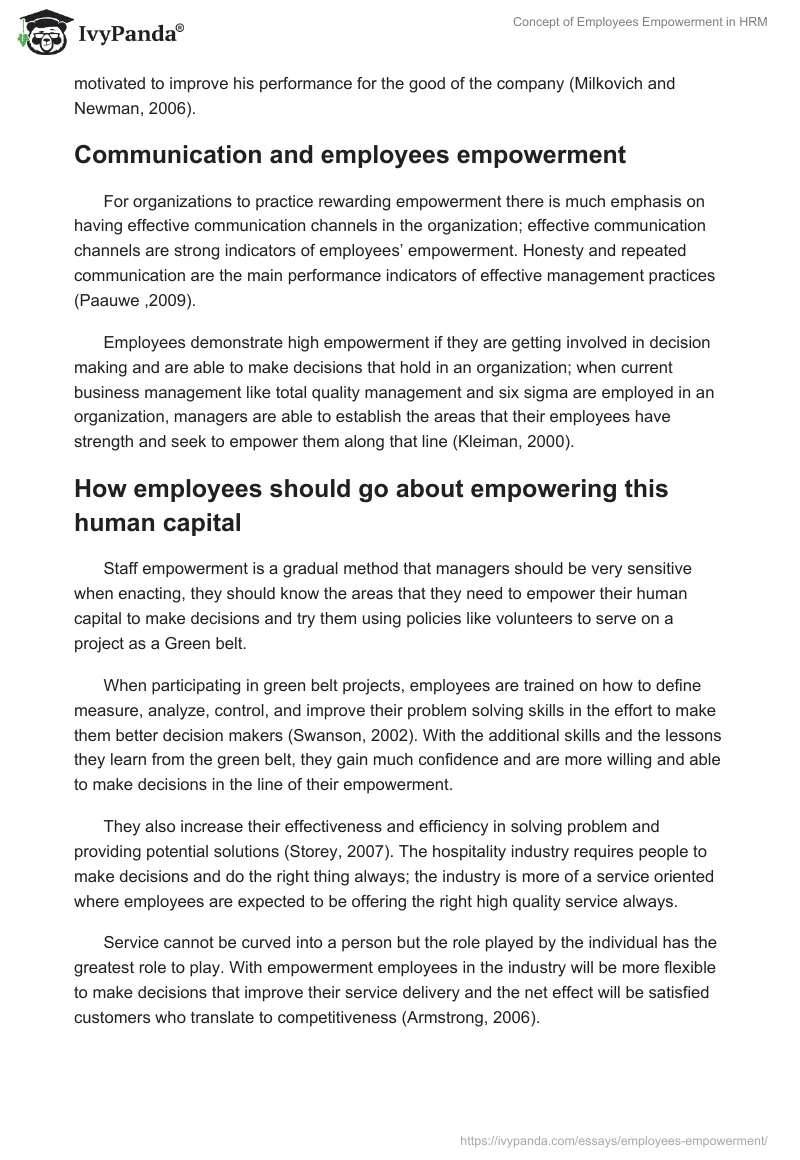 Concept of Employees Empowerment in HRM. Page 3