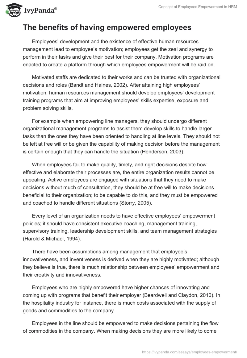 Concept of Employees Empowerment in HRM. Page 4