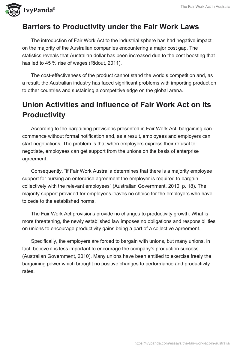 The Fair Work Act in Australia. Page 3