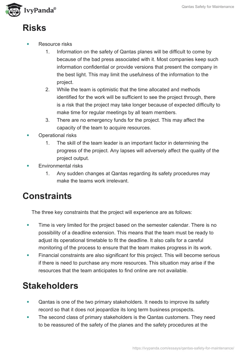 Qantas Safety for Maintenance. Page 2