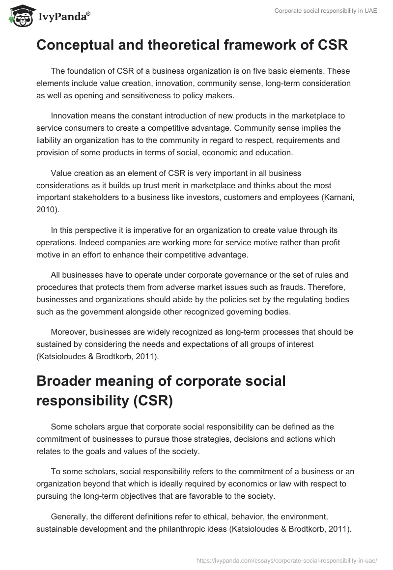 Corporate social responsibility in UAE. Page 3