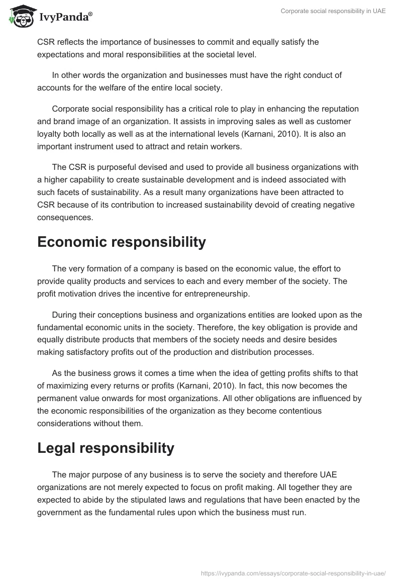 Corporate social responsibility in UAE. Page 4