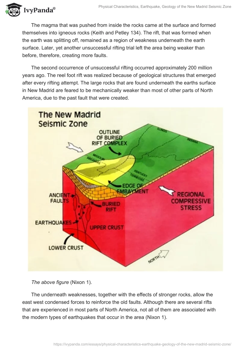 Physical Characteristics, Earthquake, Geology of the New Madrid Seismic Zone. Page 3