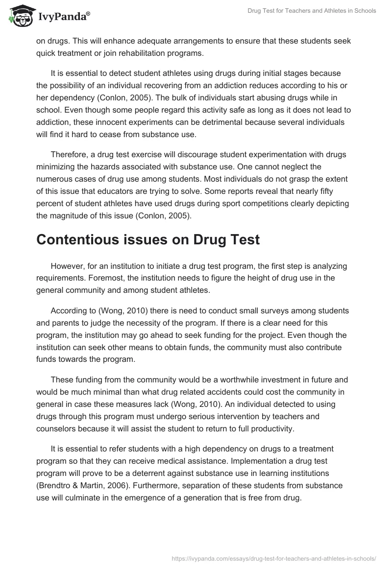 Drug Test for Teachers and Athletes in Schools. Page 3