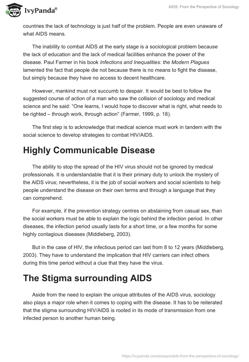 AIDS: From the Perspective of Sociology. Page 2