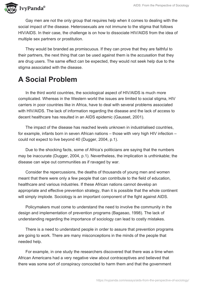 AIDS: From the Perspective of Sociology. Page 4
