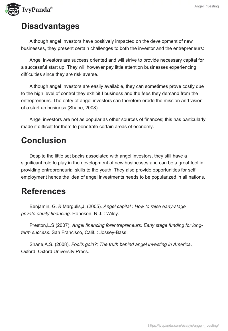 Angel Investing. Page 4