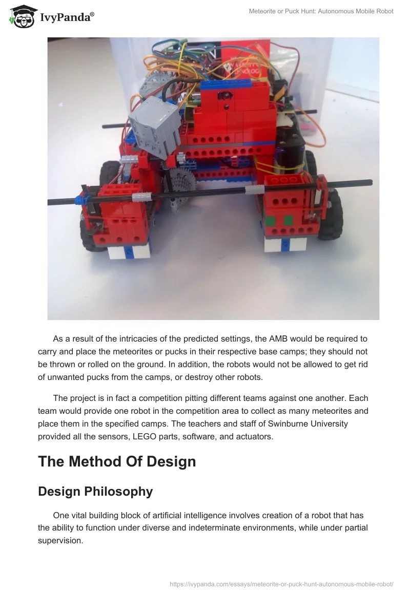 Meteorite or Puck Hunt: Autonomous Mobile Robot. Page 2