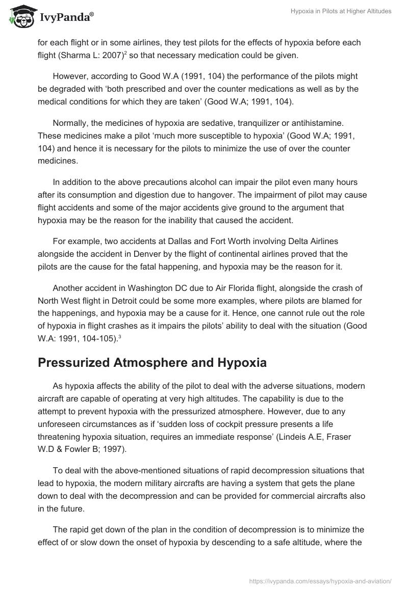 Hypoxia in Pilots at Higher Altitudes. Page 3