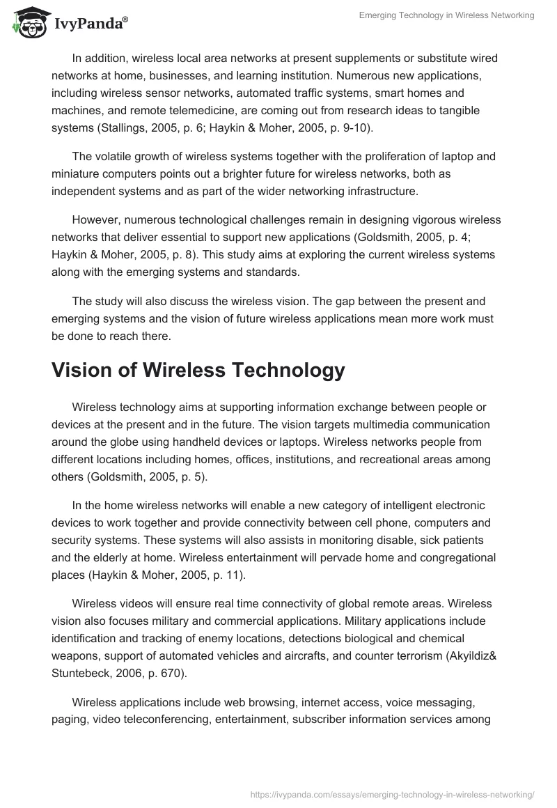 Emerging Technology in Wireless Networking. Page 2