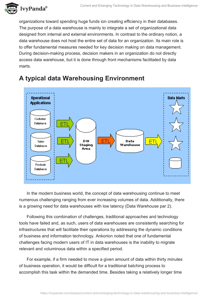 Current and Emerging Technology in Data Warehousing and Business Intelligence. Page 2