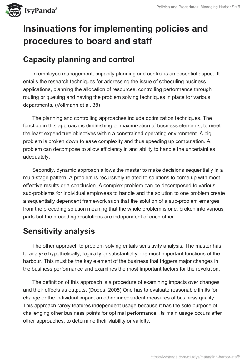 Policies and Procedures: Managing Harbor Staff. Page 5