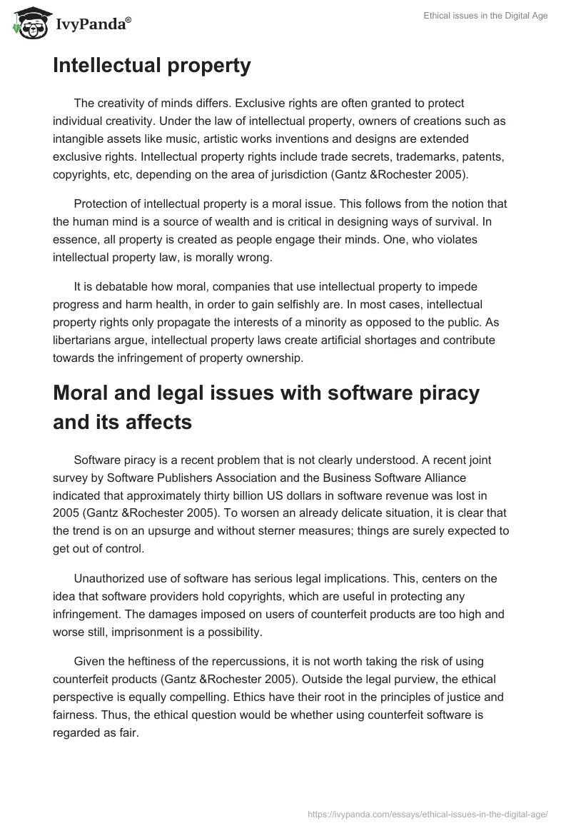 Ethical issues in the Digital Age. Page 4
