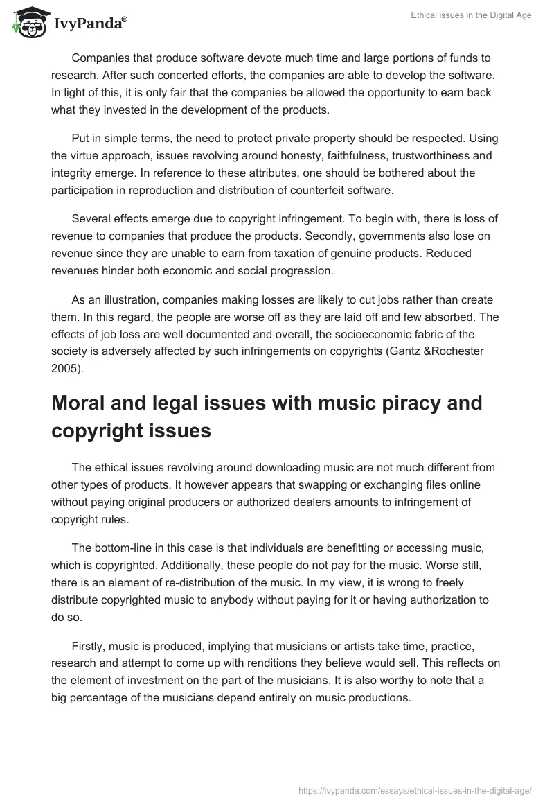 Ethical issues in the Digital Age. Page 5