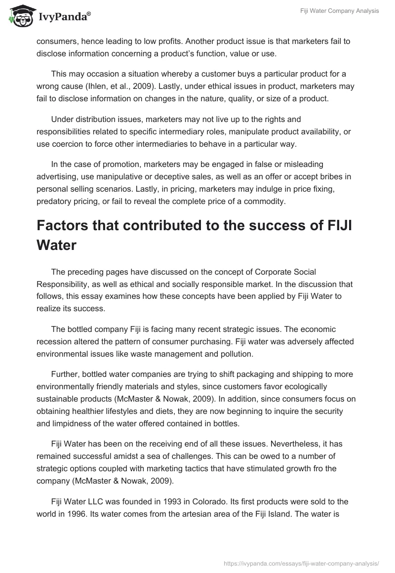 Fiji Water Company Analysis. Page 4