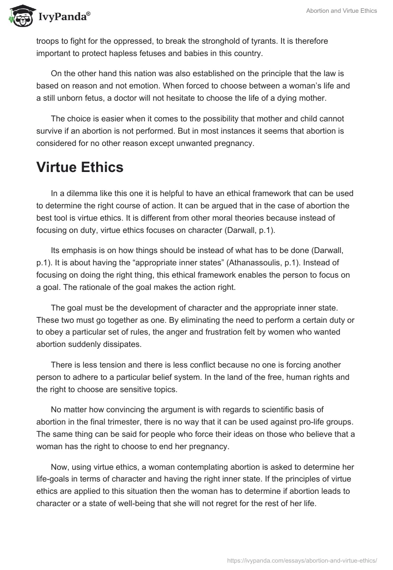 Abortion and Virtue Ethics. Page 3