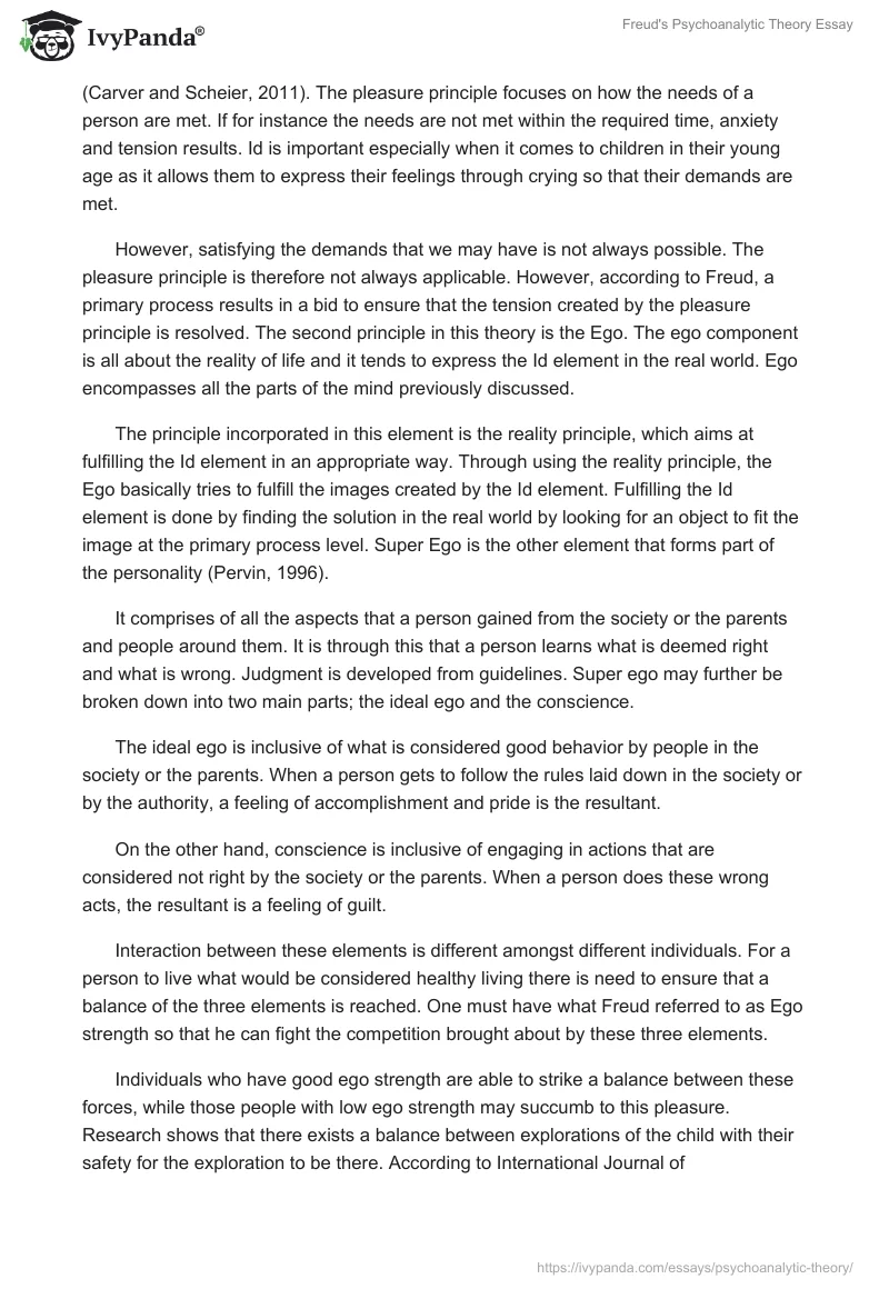 Freud's Psychoanalytic Theory Essay. Page 3