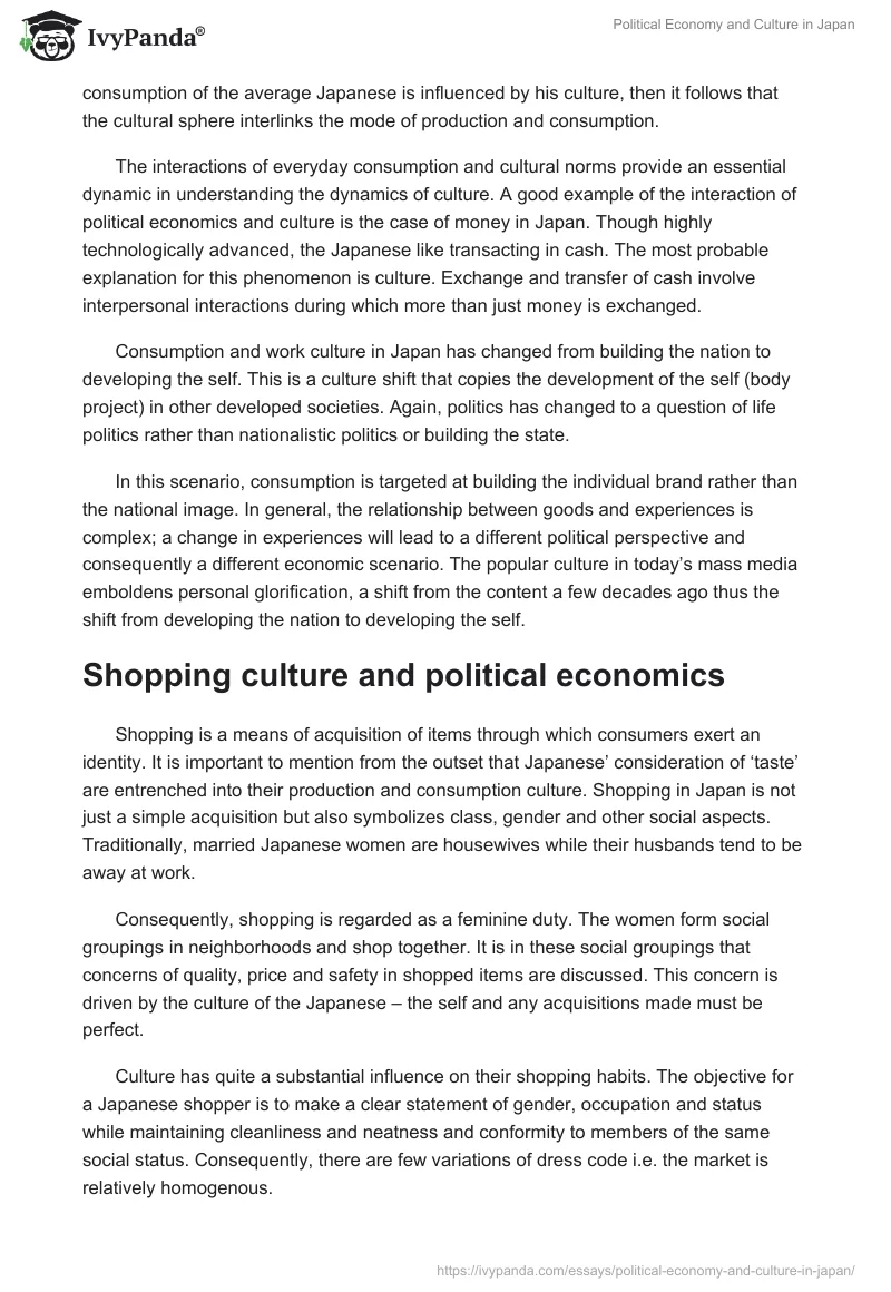 Political Economy and Culture in Japan. Page 2
