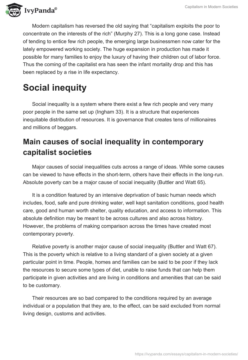 Capitalism in Modern Societies. Page 2